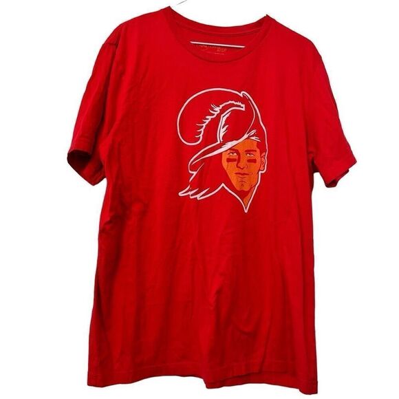 Distant Replay Cotton Short Sleeve Crew Neck Graphic Print T-Shirt Red Size XL - Picture 1 of 4